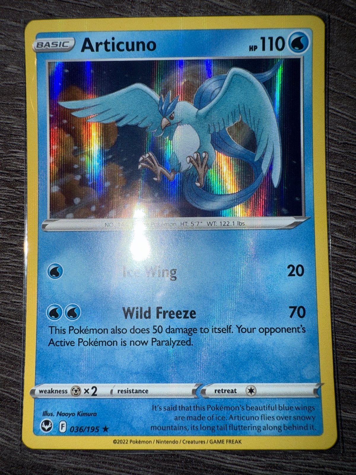 Pokémon Kaart Articuno 036/195 Holo, Ophalen of Verzenden, Zo goed als nieuw, Losse kaart, Foil