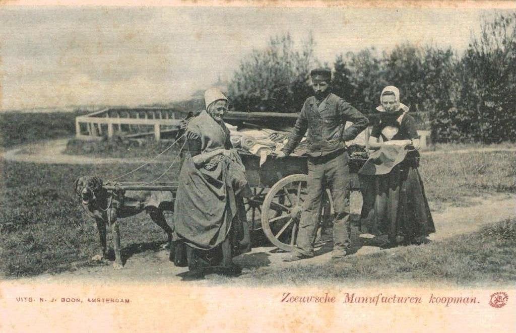 ZEELAND: Zeeuwse Manufacturen koopman en Hondenkar, Ophalen of Verzenden, Voor 1920, Ongelopen, Zeeland