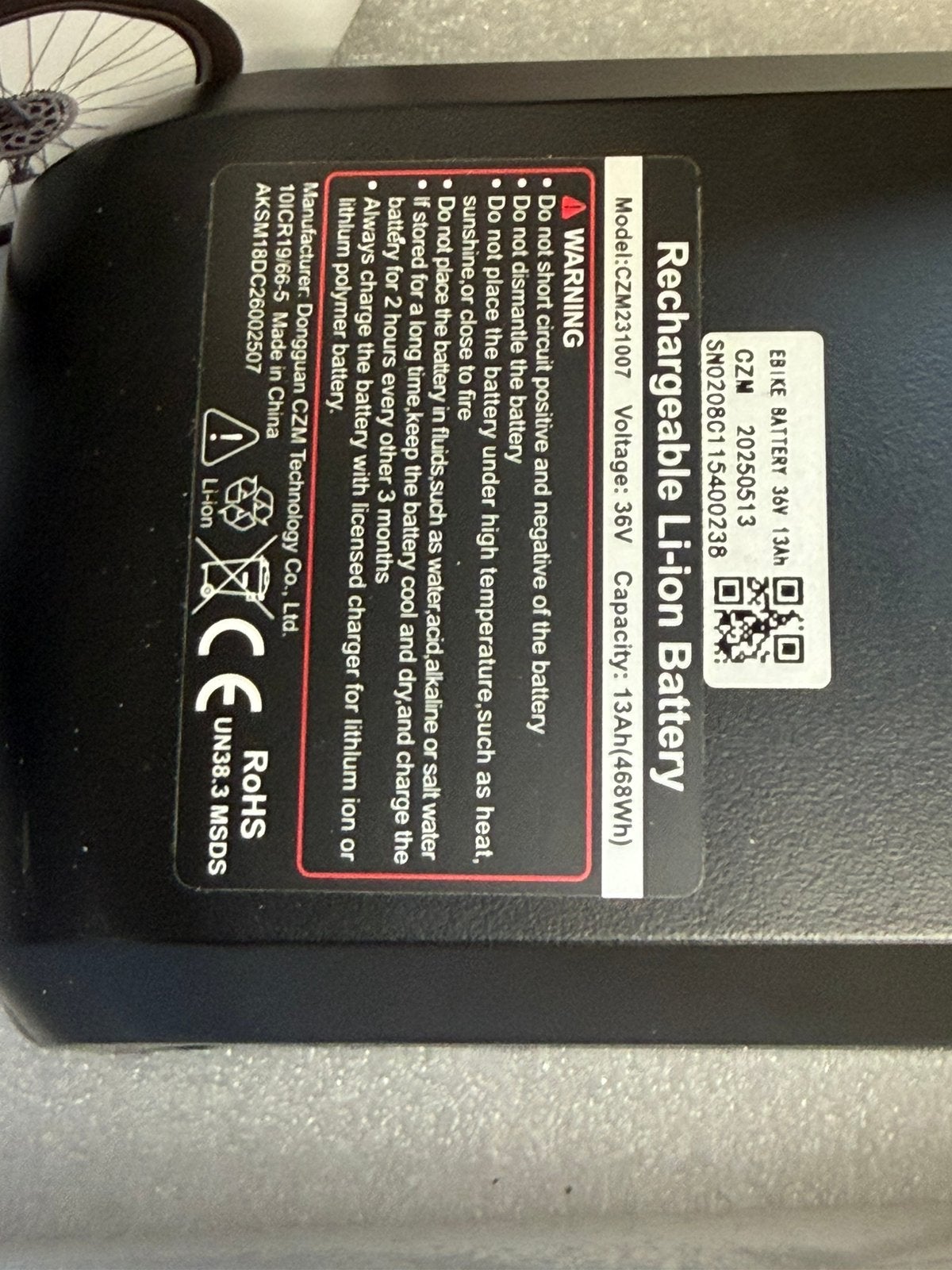 Nieuwe 36V 13Ah 468Wh E-bike Accu - Past op diverse fietsen, Hailong, Nieuw, By.matt@outlook.com, 7555bs