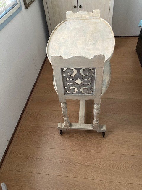 vintage haltafel/bijtafel  op wielen, Ophalen, Gebruikt, 50 tot 100 cm, Vintage