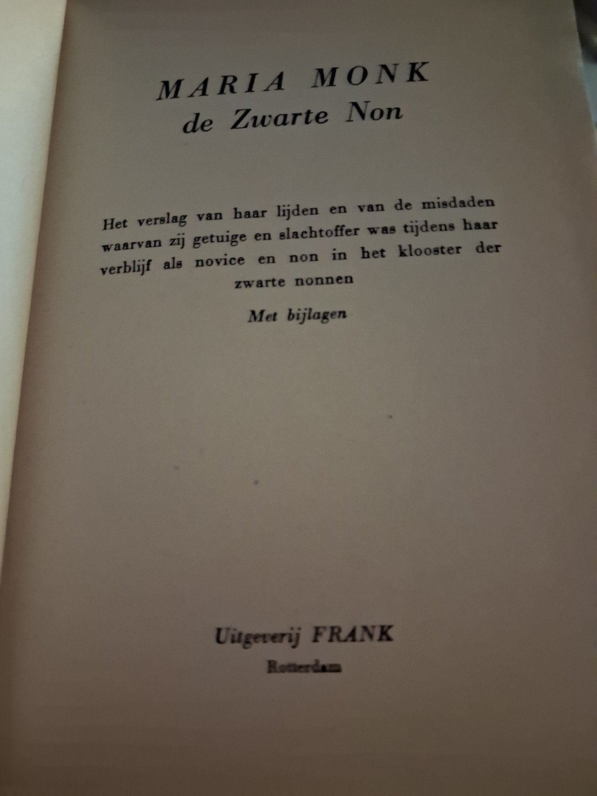 Maria monk de zwarte non boek, Ophalen of Verzenden