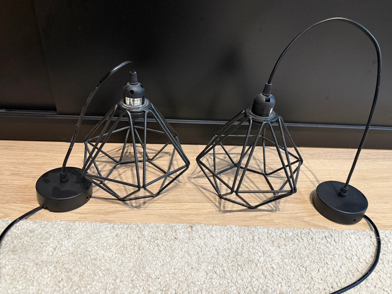 hanglamp draadkap, Ophalen of Verzenden, Zo goed als nieuw