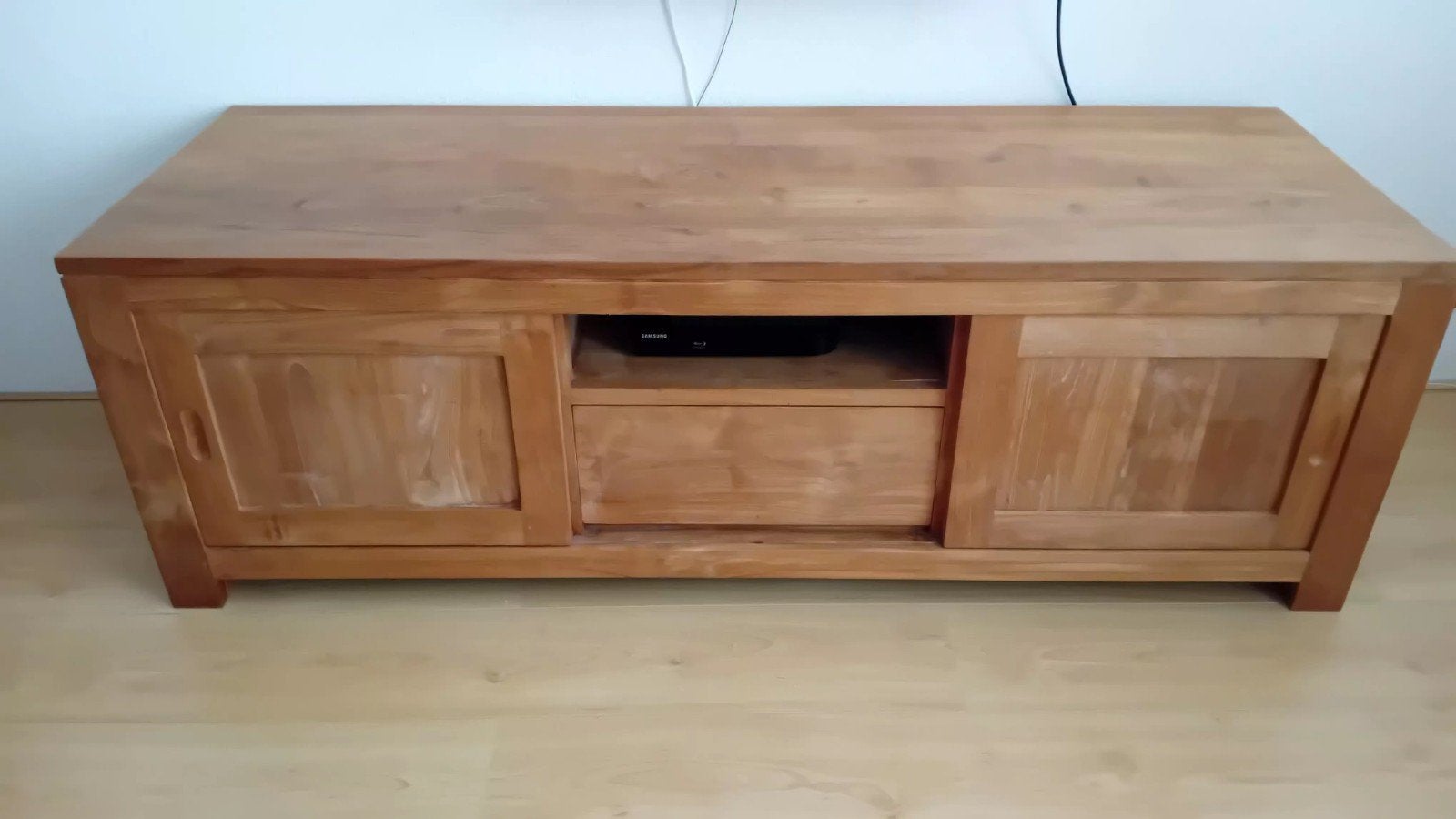 Mooie teak-houten tv-meubel/kast, in zeer goede staat, Ophalen, 150 tot 200 cm, Zo goed als nieuw, Minder dan 100 cm