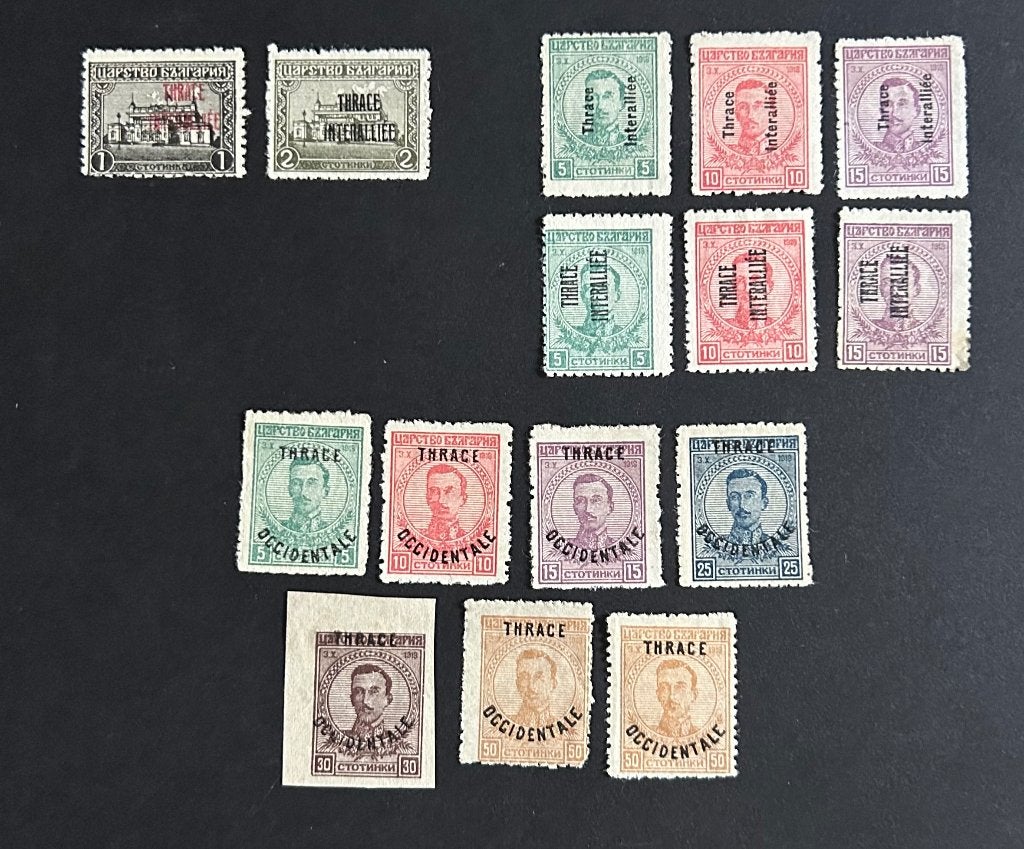 Thrace Interalliée & Occidentale – 15 zegels, Ophalen of Verzenden, Overige landen