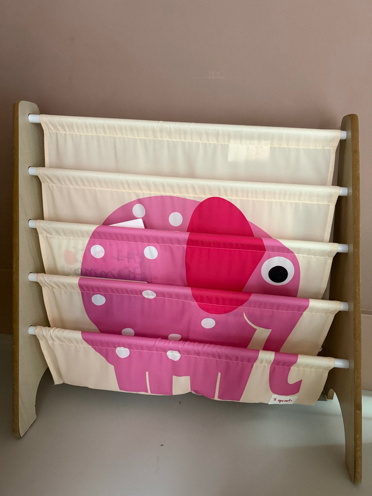 3 Sprouts Boekenkastje voor Kinderen - Roze Olifant, Ophalen, Met plank(en), Minder dan 50 cm, Zo goed als nieuw