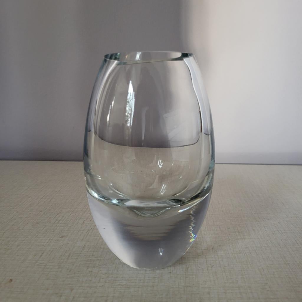Krosno glazen vaas, dikwandig, druppel, Antiek en Kunst, Antiek | Glas en Kristal, Ophalen of Verzenden