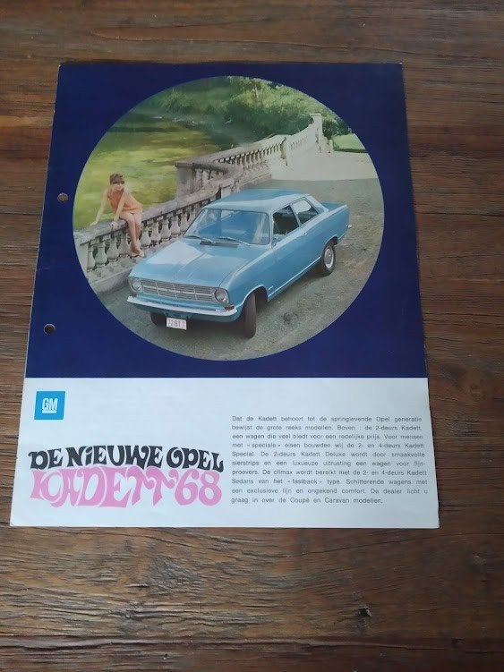 De Nieuwe Opel Kadett 1968 4 pag., Verzenden, Zo goed als nieuw, Opel