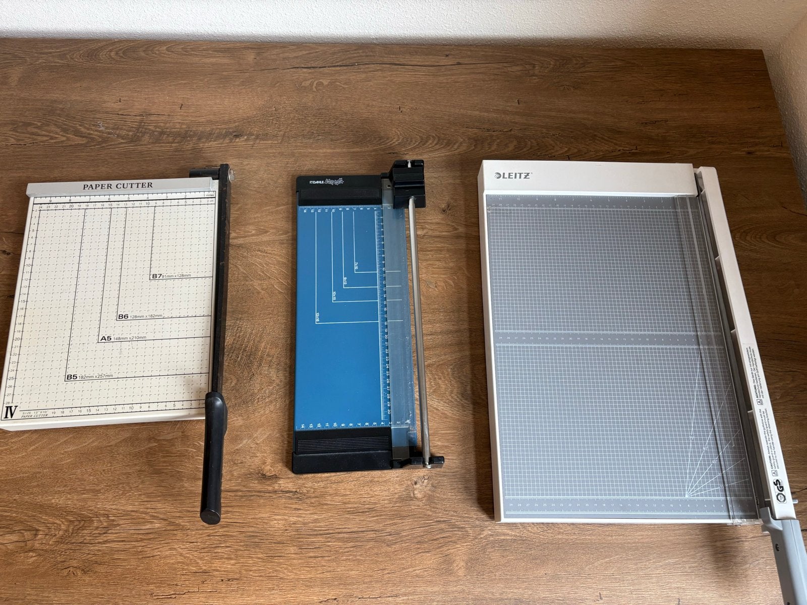 Set van 3 papiersnijders / snijmachines, Ophalen, Gebruikt