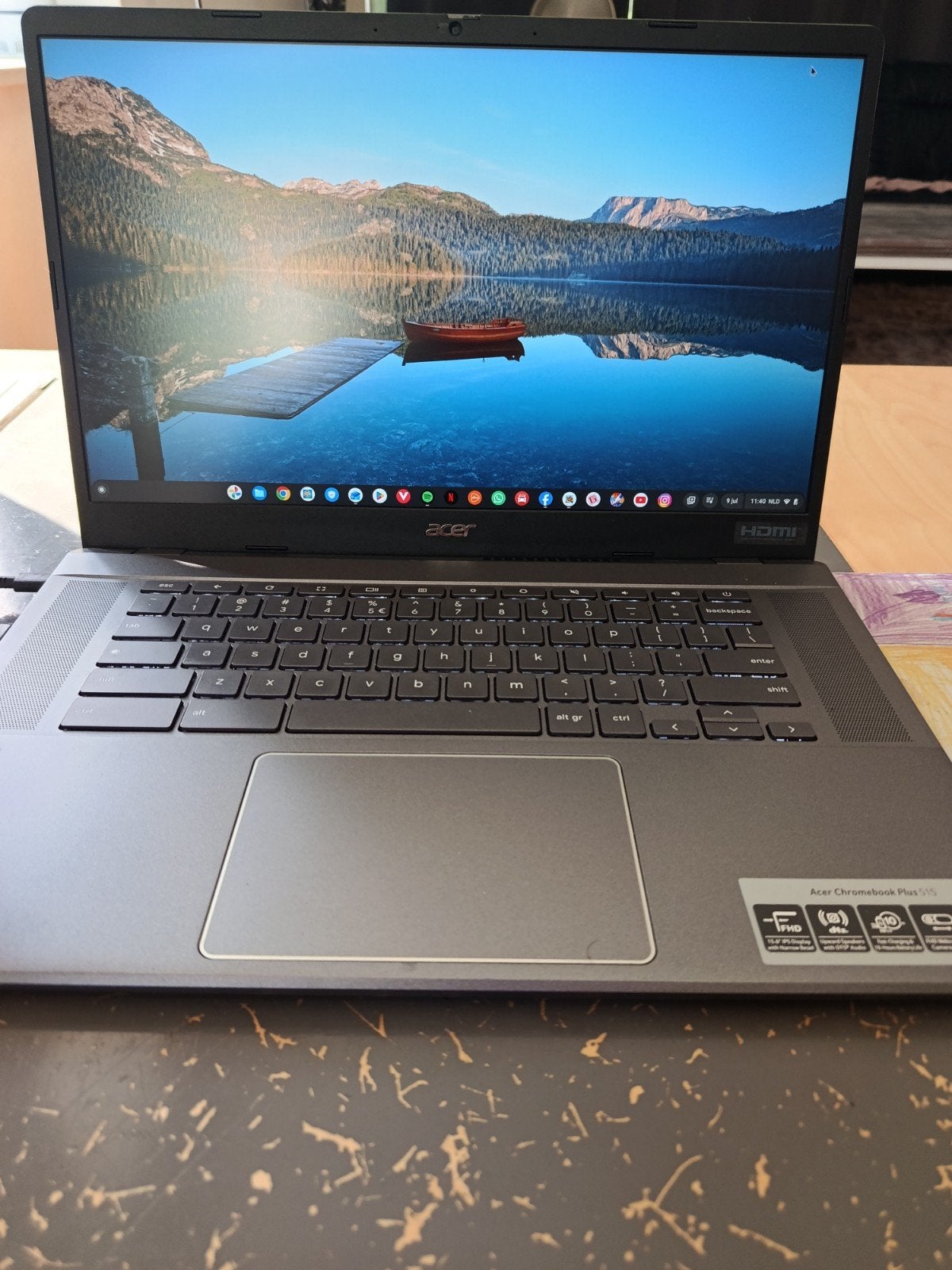 chromebook plus merk Acer, Computers en Software, Chromebooks, Zo goed als nieuw, 15 inch, 8 GB, 256 GB of meer, Ophalen