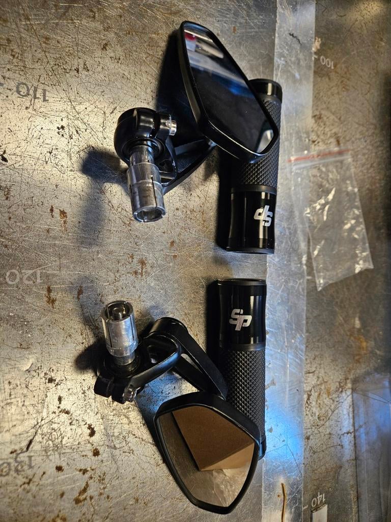 Zwarte Zip Spiegels en Handvaten Set, Ophalen, Gebruikt