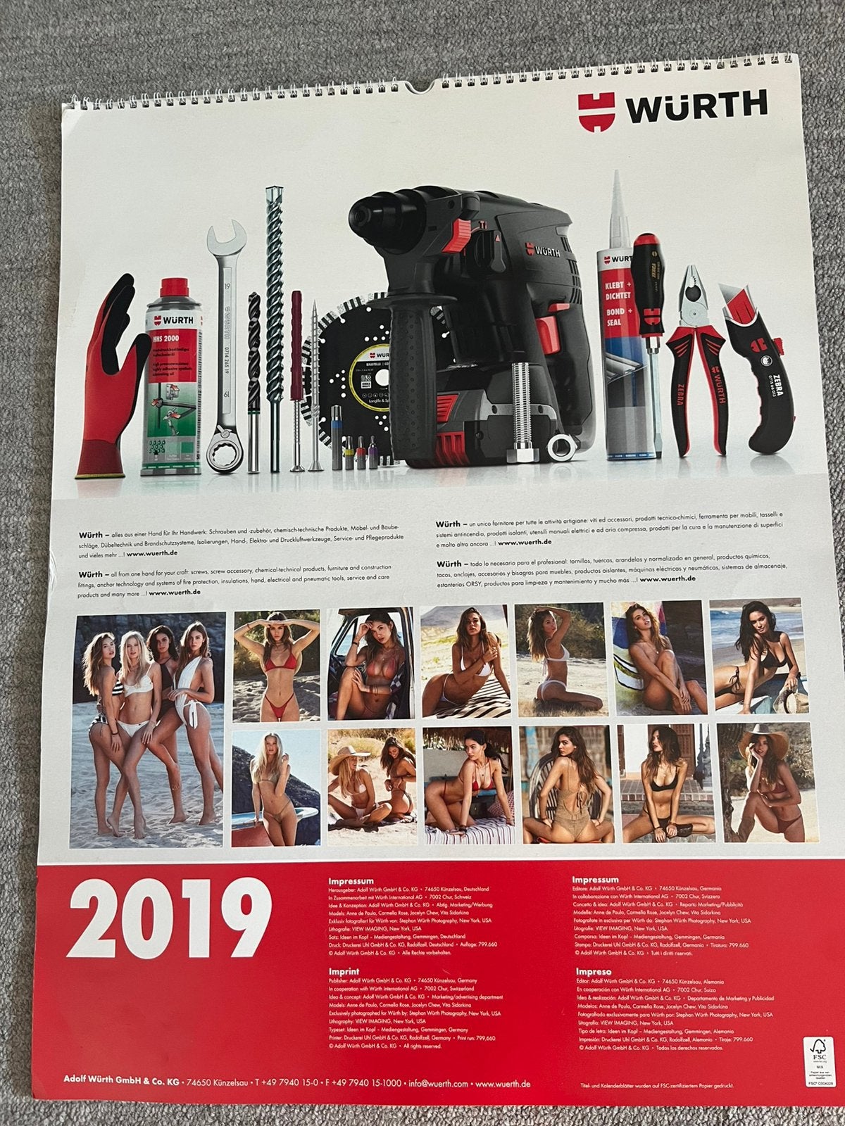 Wurth modellen kalender, Ophalen of Verzenden, Jaarkalender, Zo goed als nieuw