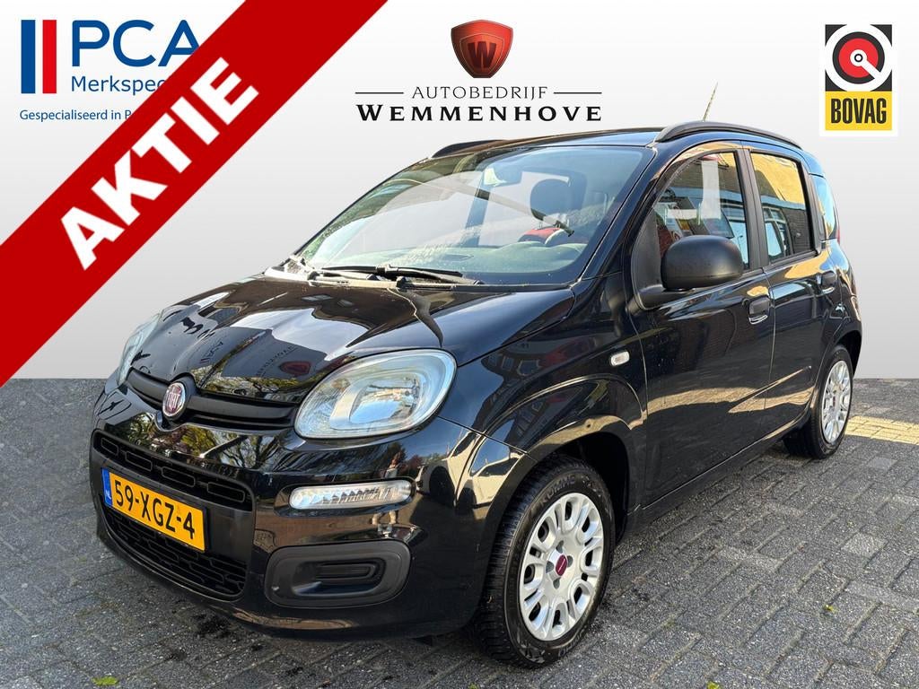 Fiat Panda 0.9 TwinAir Easy Automaat (bj 2012), Auto's, Fiat, Panda, Zwart, Origineel Nederlands, Grijs
