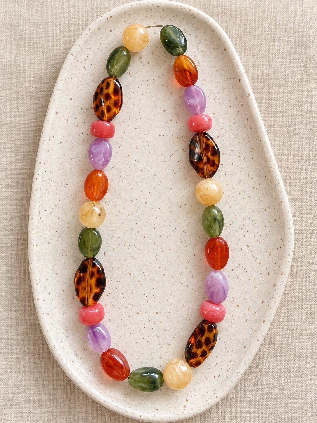 Kleurrijke kralenketting - Uniek en stijlvol, Ophalen of Verzenden, Zo goed als nieuw, Overige kleuren, Kunststof