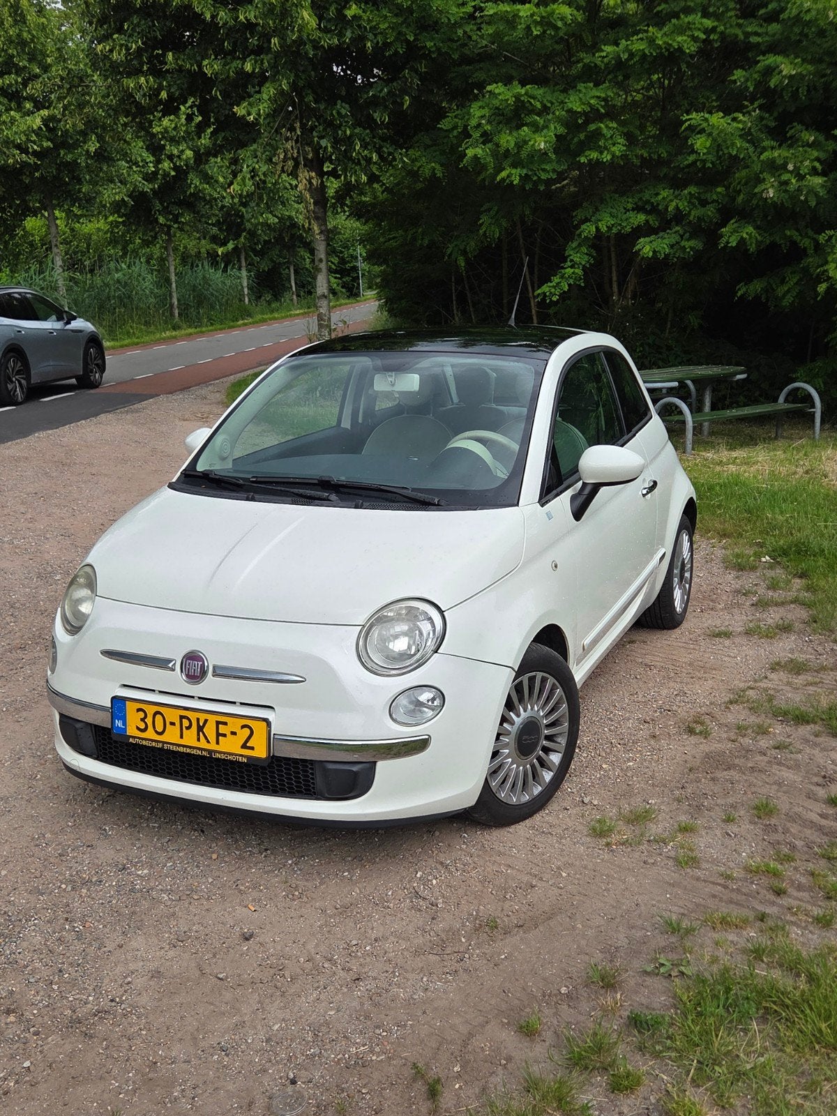 Fiat 500 2011, Auto's, Voorwielaandrijving, Stof, 875 cc, Wit