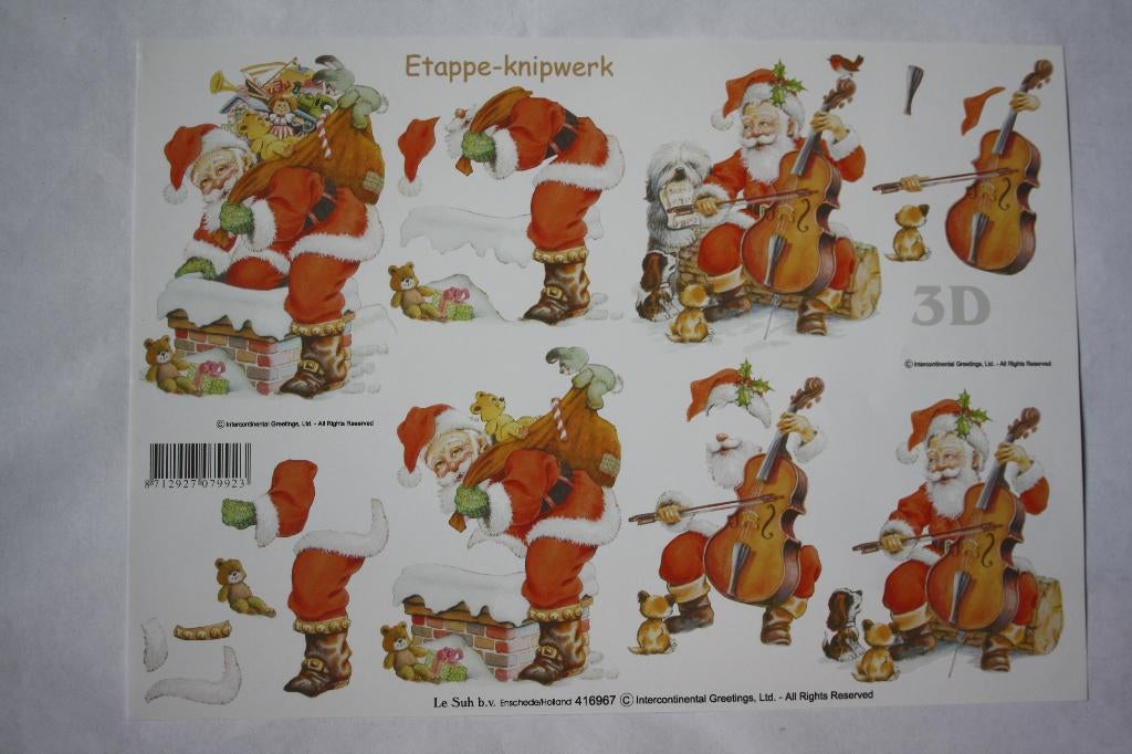 Knipvel 3D etappeknipwerk kerst 9097, Ophalen of Verzenden, Nieuw, Kerst, Knipvel
