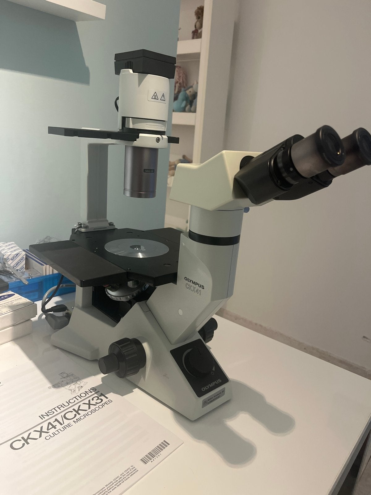 Olympus CKX41 Cultuur Microscoop met Toebehoren, Ophalen, Gebruikt, 1000x of meer, Biologische microscoop