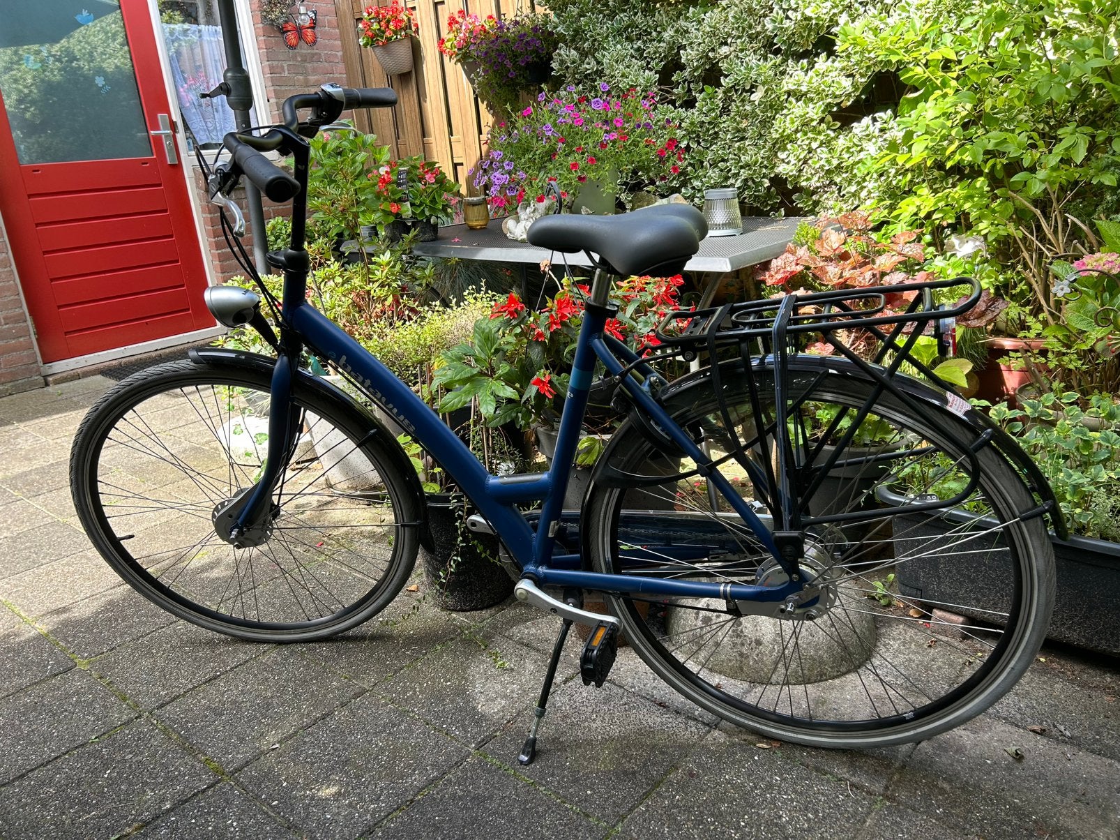 Blauw/zwarte Batavus fiets. Framemaat 53., Fietsen en Brommers, Fietsen | Dames | Damesfietsen, Ophalen, Versnellingen, Batavus
