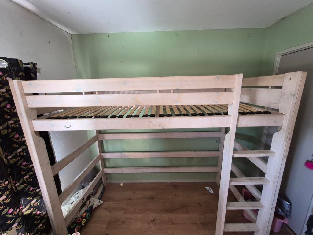 Hoogslaper 90x200cm met optioneel bankje, Kinderen en Baby's, Kinderkamer | Stapelbedden en Hoogslapers, Ophalen
