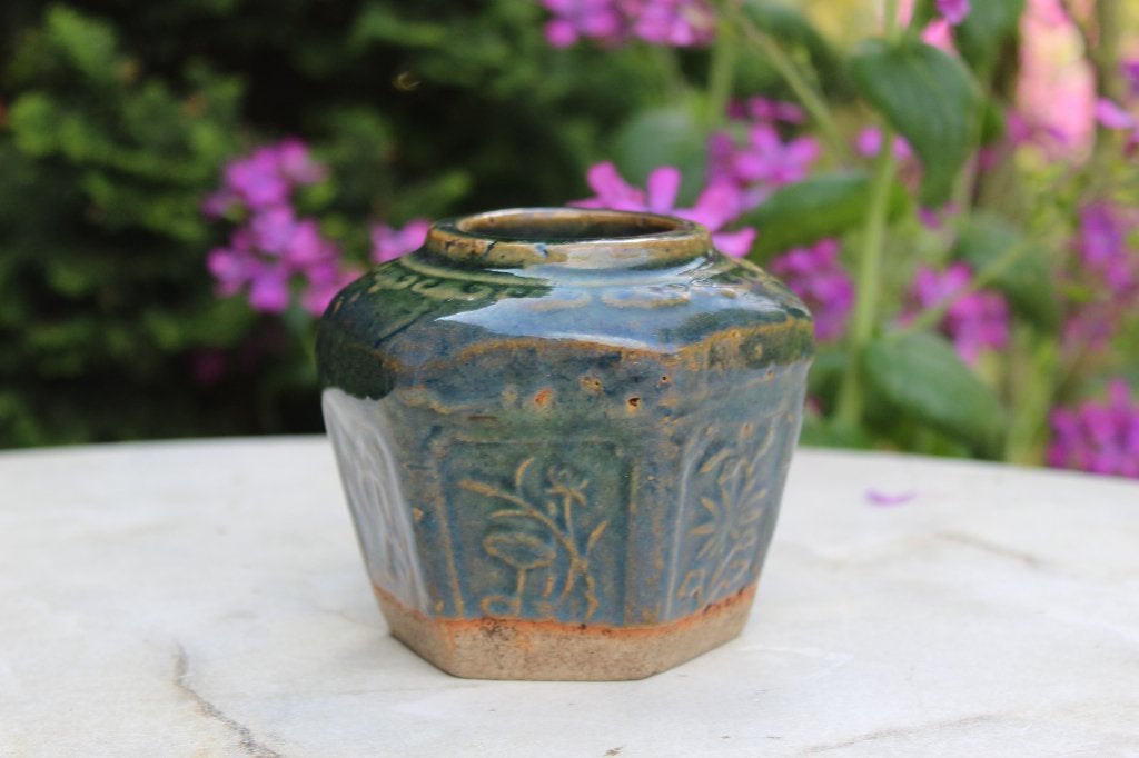 Gemberpot - Groen keramiek pot, Antiek en Kunst, Ophalen of Verzenden