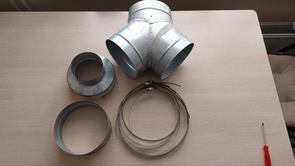 Ventilatie Ystuk  Diameter: Ø 200mm - verloopstuk 200/125, Doe-het-zelf en Verbouw, Ventilatie en Afzuiging, Ophalen of Verzenden
