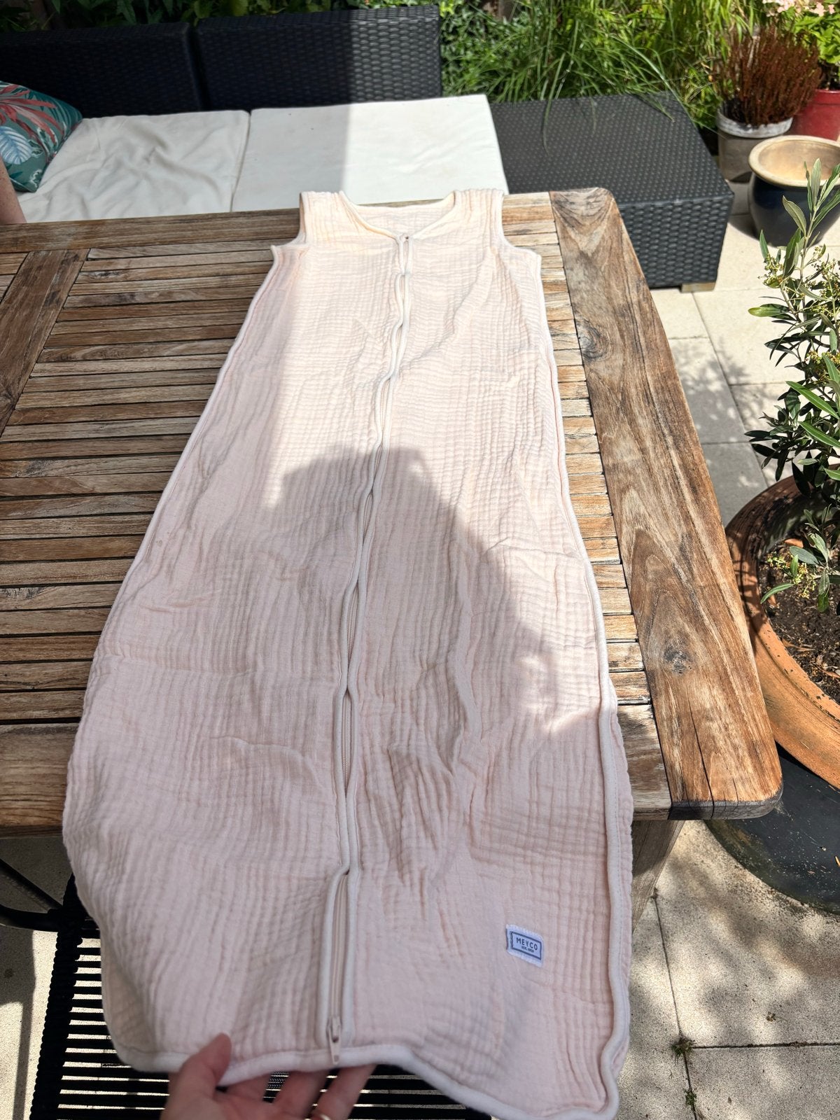 Meyco lichte zomer slaapzak 110 cm, 100% katoen 0.5 tog, Meyco, Gebruikt, Ophalen of Verzenden, Ademend