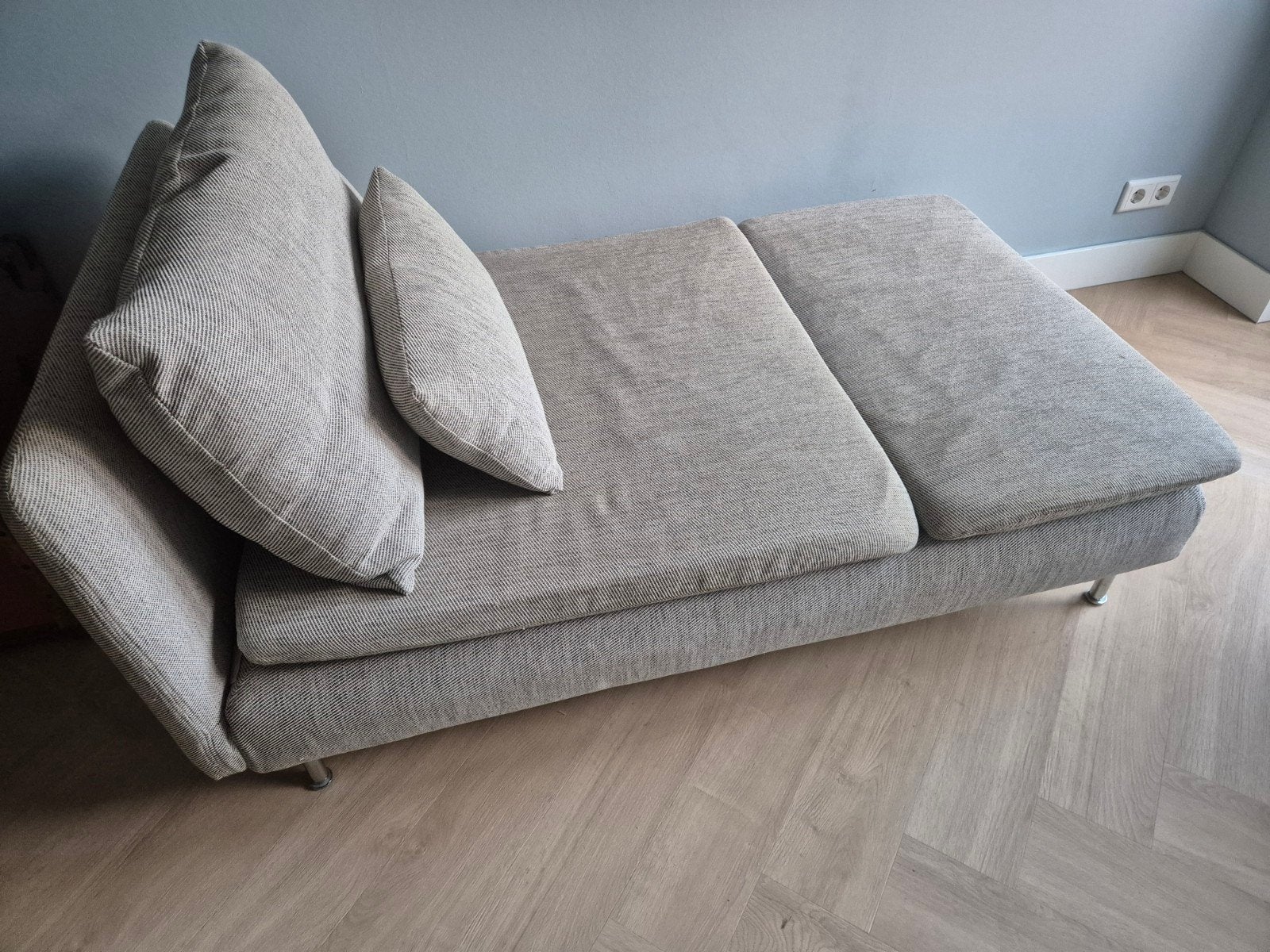 Comfortabele beige/bruine chaise longue van ikea söderhamn, Huis en Inrichting, Ophalen, Eenpersoons, 150 tot 200 cm, 75 tot 100 cm
