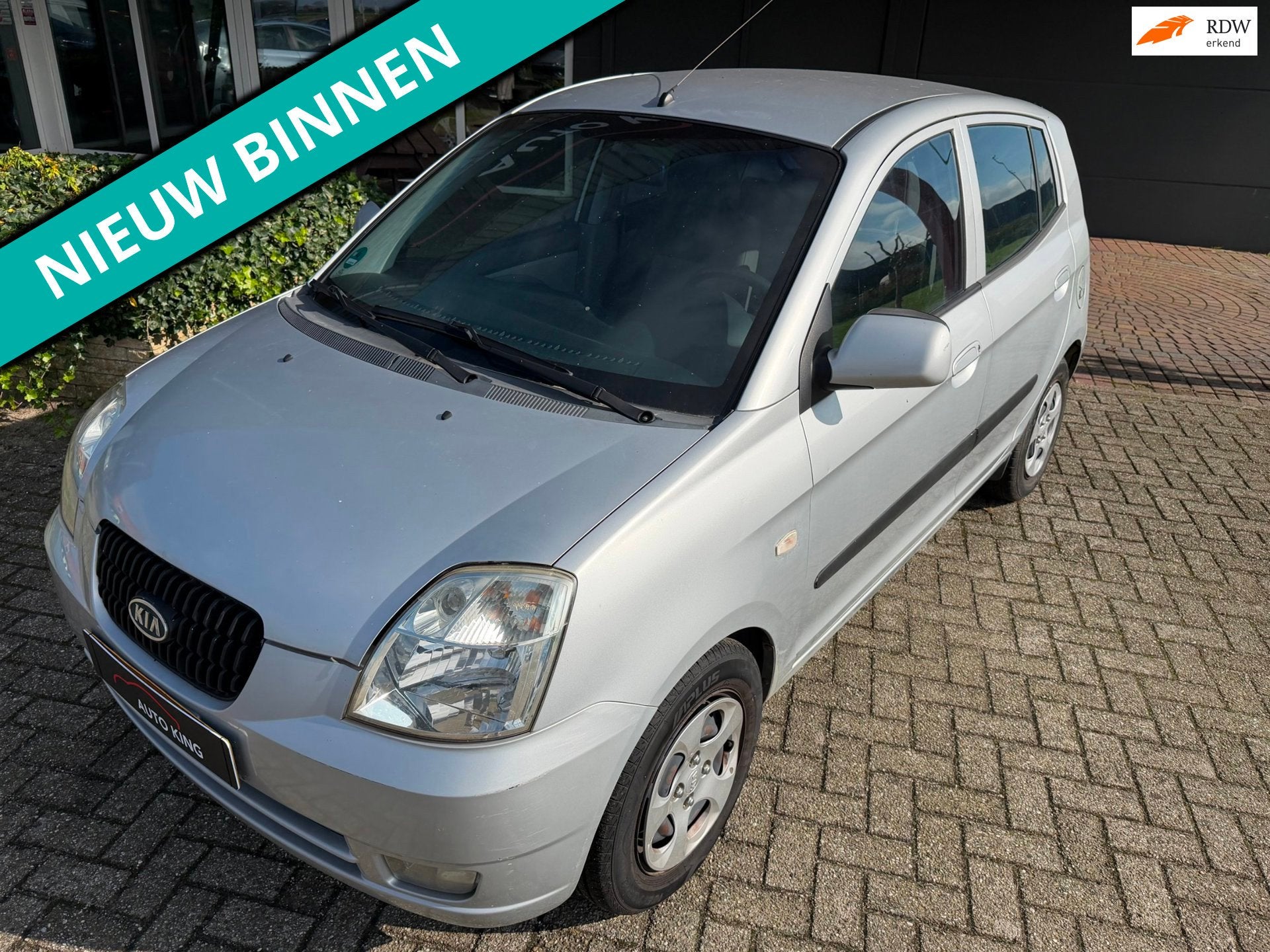 Kia Picanto 1.1 EX AUTOMAAT/AIRCO APK+NAP, Auto's, Stof, Gebruikt, Zwart, 4 cilinders