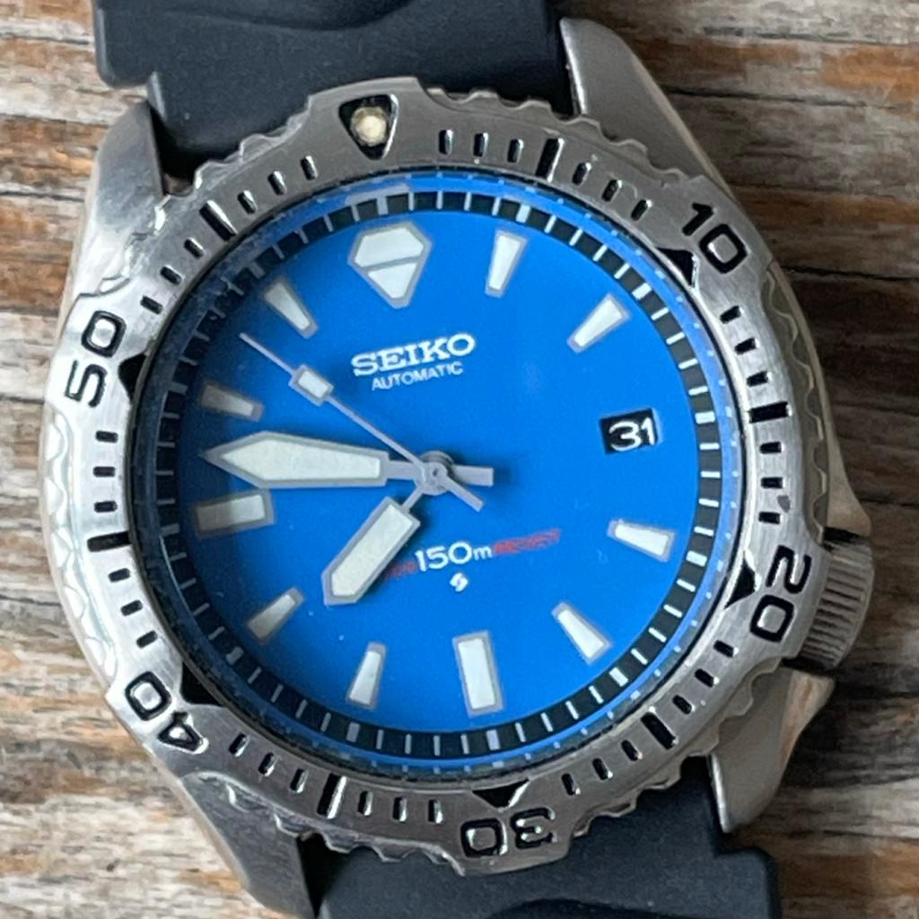 Seiko 'Blue Diamond' Plo-Prof Staal Bezel automaat, Seiko, Staal, Verzenden, Polshorloge