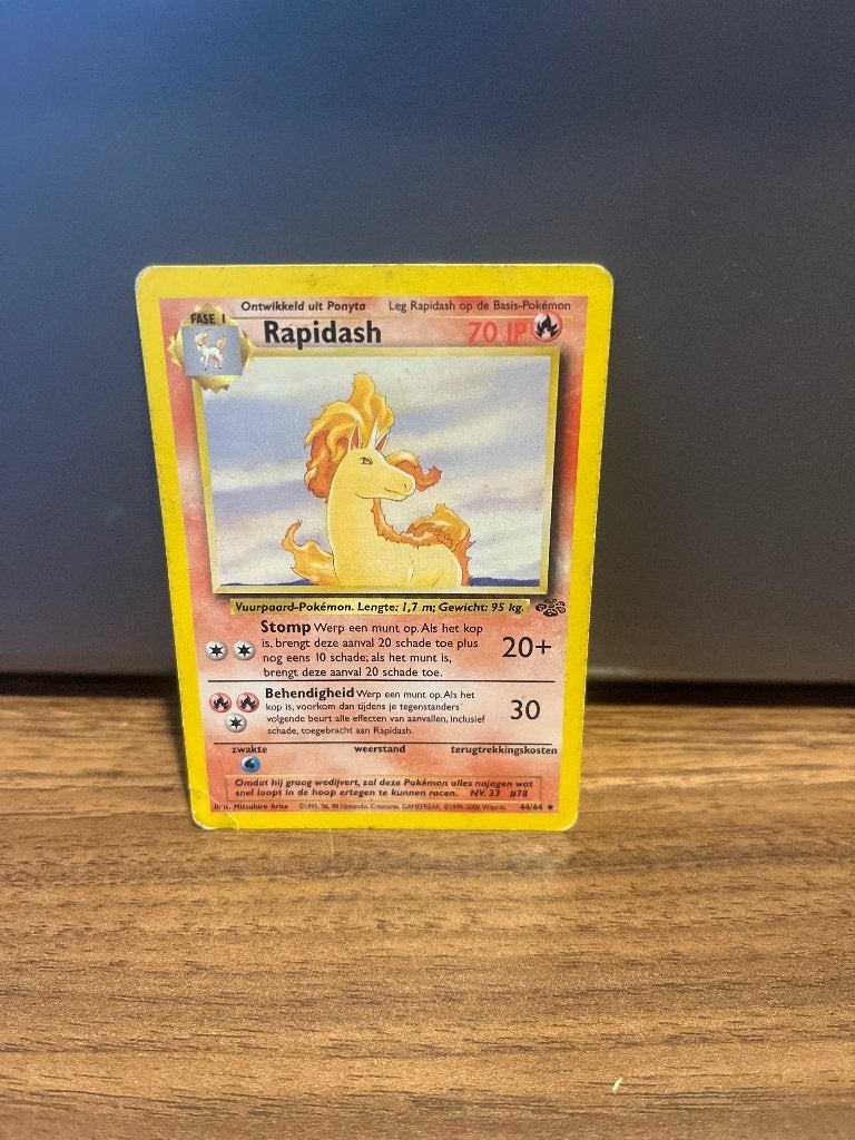 Pokémon Rapidash (Jungle Set) - Zeldzame Kaart, Ophalen, Gebruikt, Losse kaart