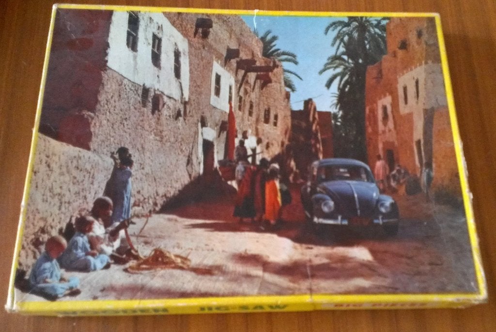 Retro Volkswagen Kever puzzel (hout, 42 st), Ophalen of Verzenden, Minder dan 500 stukjes, Zo goed als nieuw, Legpuzzel
