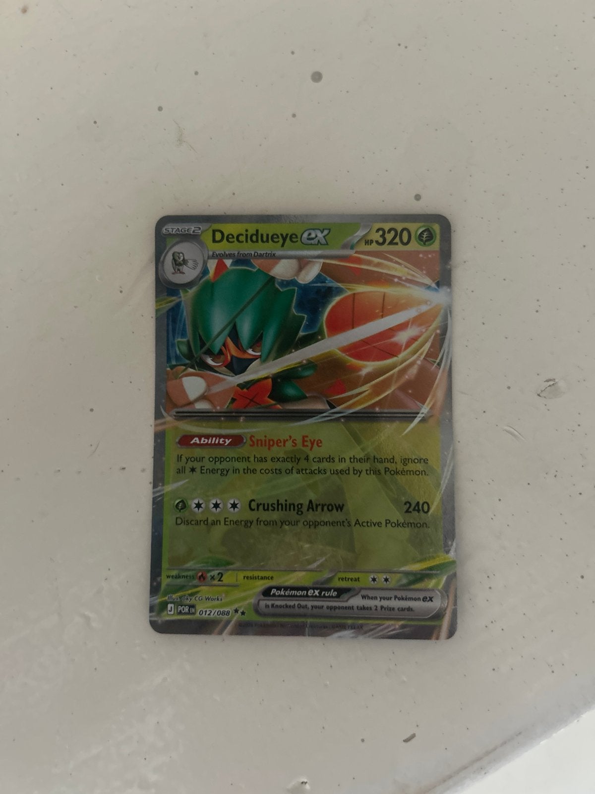 Decidueye GX Pokémon kaart - Zeldzaam en in topstaat!, Verzenden, Zo goed als nieuw, Losse kaart, Foil