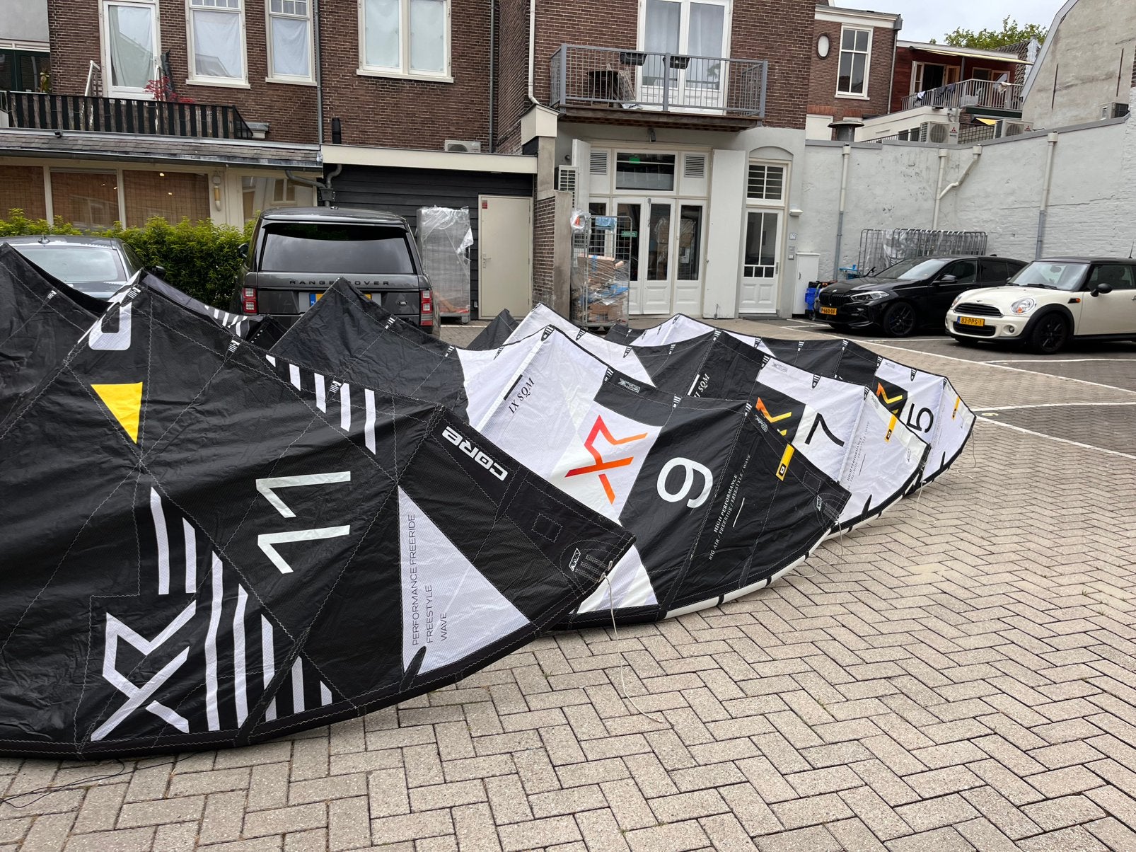 Kites: Core XR7 5, 7, 8, 9 mtr, core xr6 11 mtr, Watersport en Boten, Kitesurfen, Gebruikt, 9 m², Geen board, Ophalen of Verzenden