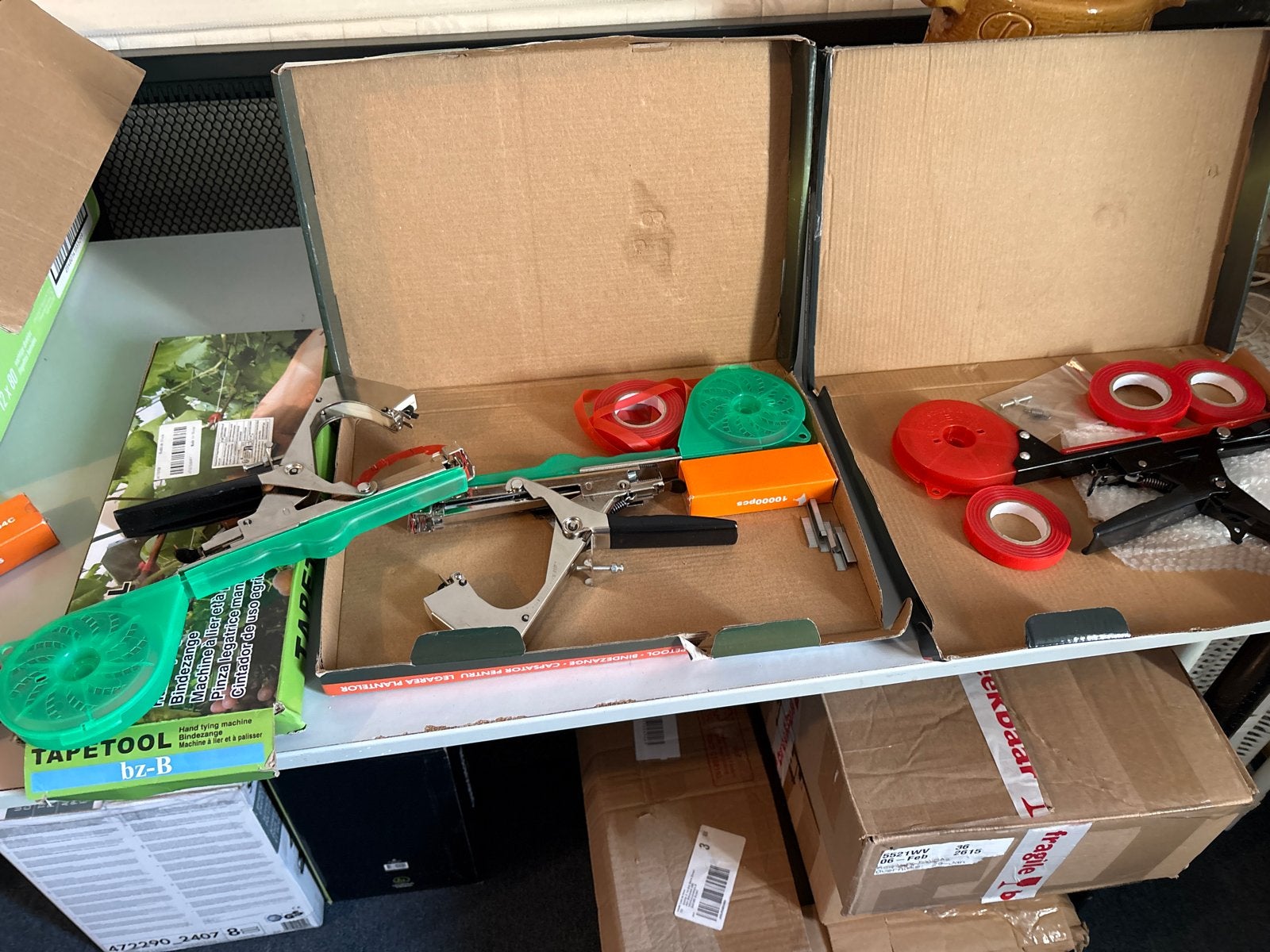 3x TAPE TOOL Bindtang / Bindmachine voor planten, Ophalen of Verzenden, Zo goed als nieuw, Overige soorten