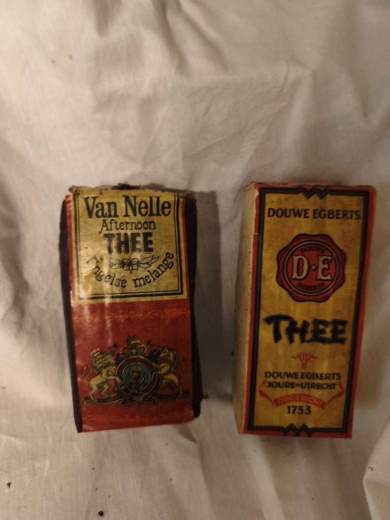 Oude thee D.E. en Van Nelle, Verzamelen, Blikken, Ophalen of Verzenden, Nieuw, Thee, Van Nelle