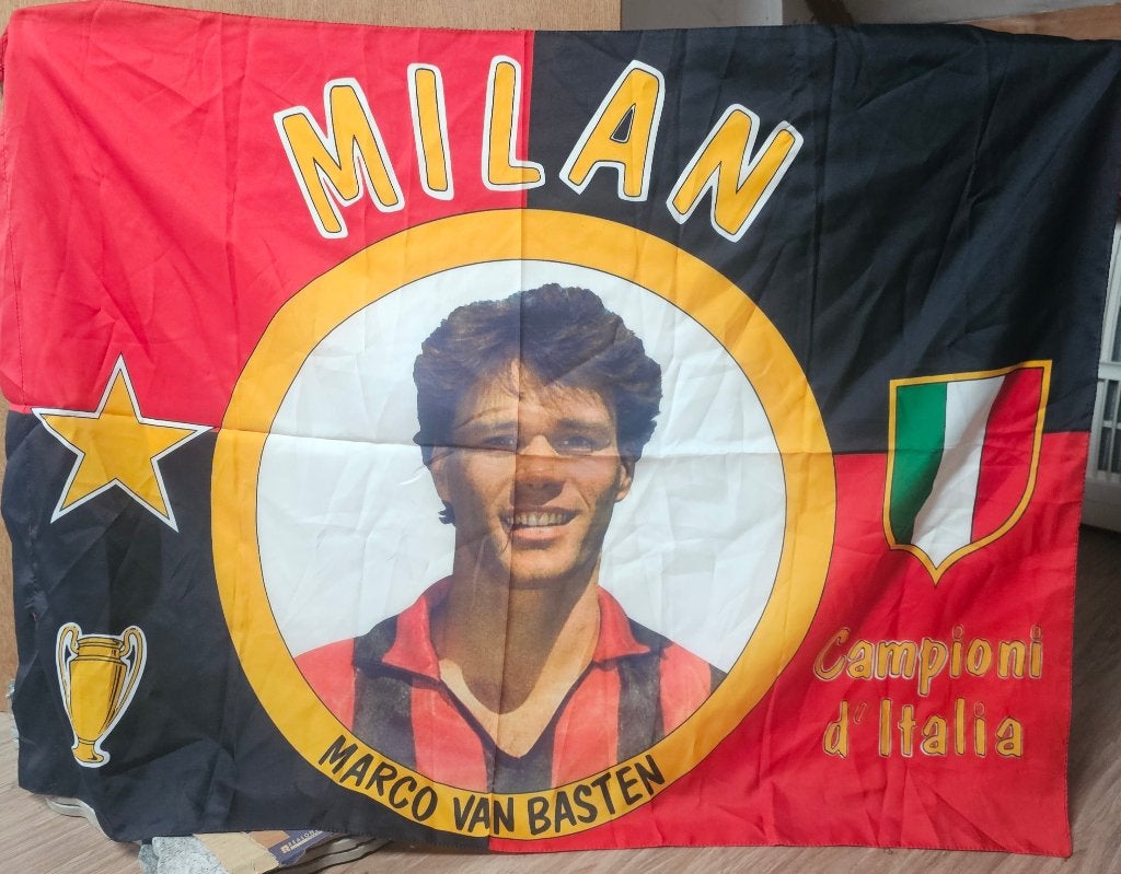 Marco van Basten - vlag, Ophalen of Verzenden, Zo goed als nieuw, Buitenlandse clubs, Overige typen
