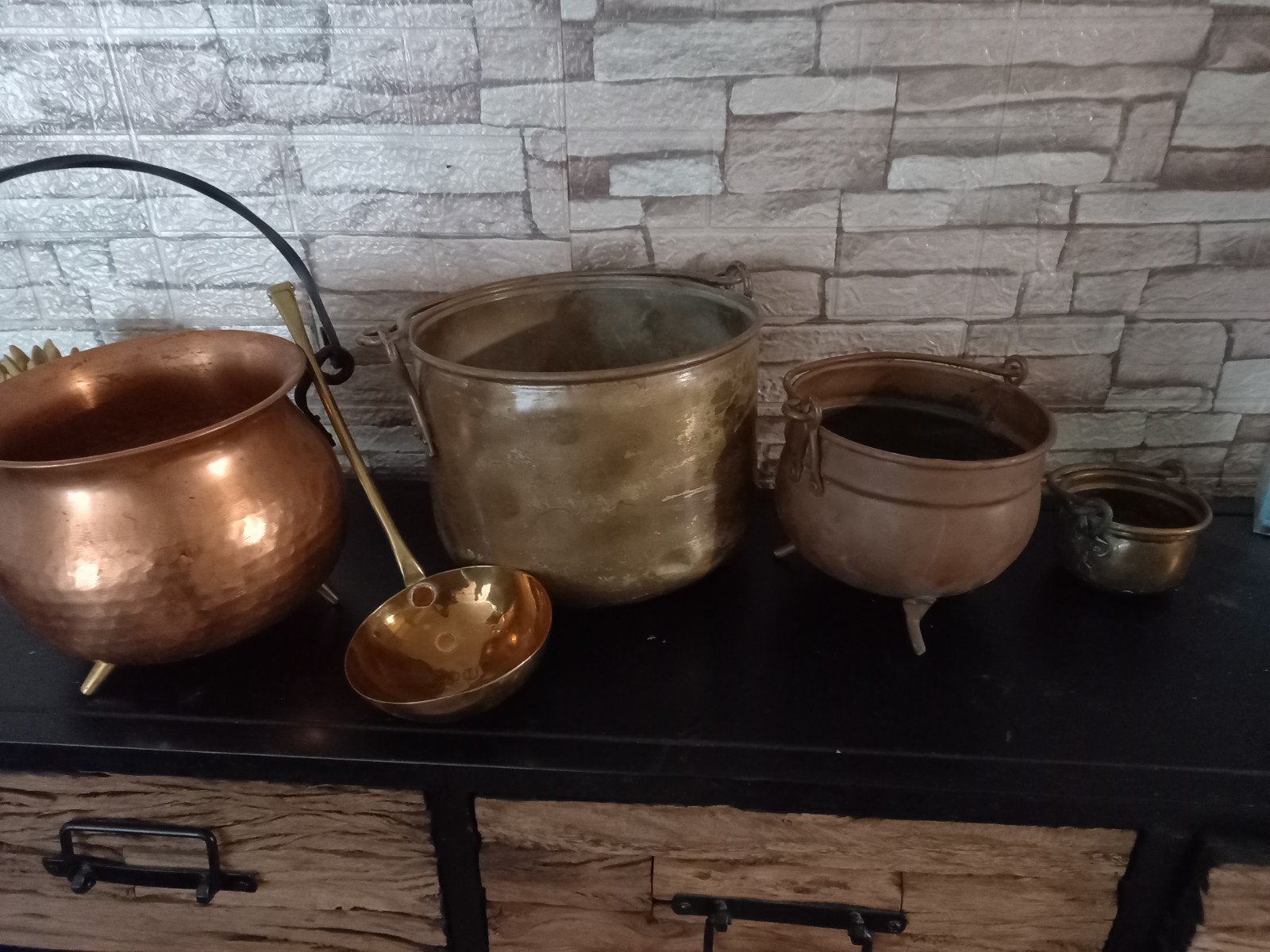 Leuke koperen pannen setje, Ophalen of Verzenden, Koper