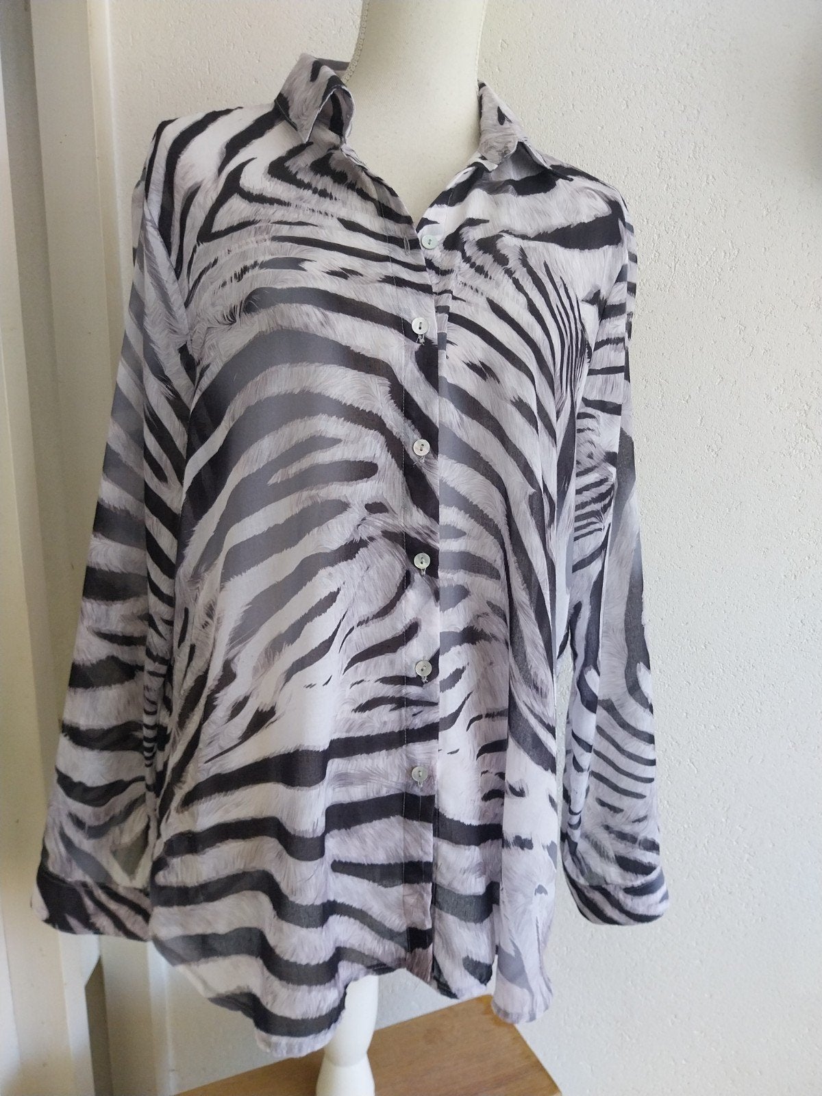 Zebraprint Blouse - Chiffon Look Willow maat XL, Kleding | Dames, Blouses en Tunieken, Maat 46/48 (XL) of groter, Ophalen of Verzenden