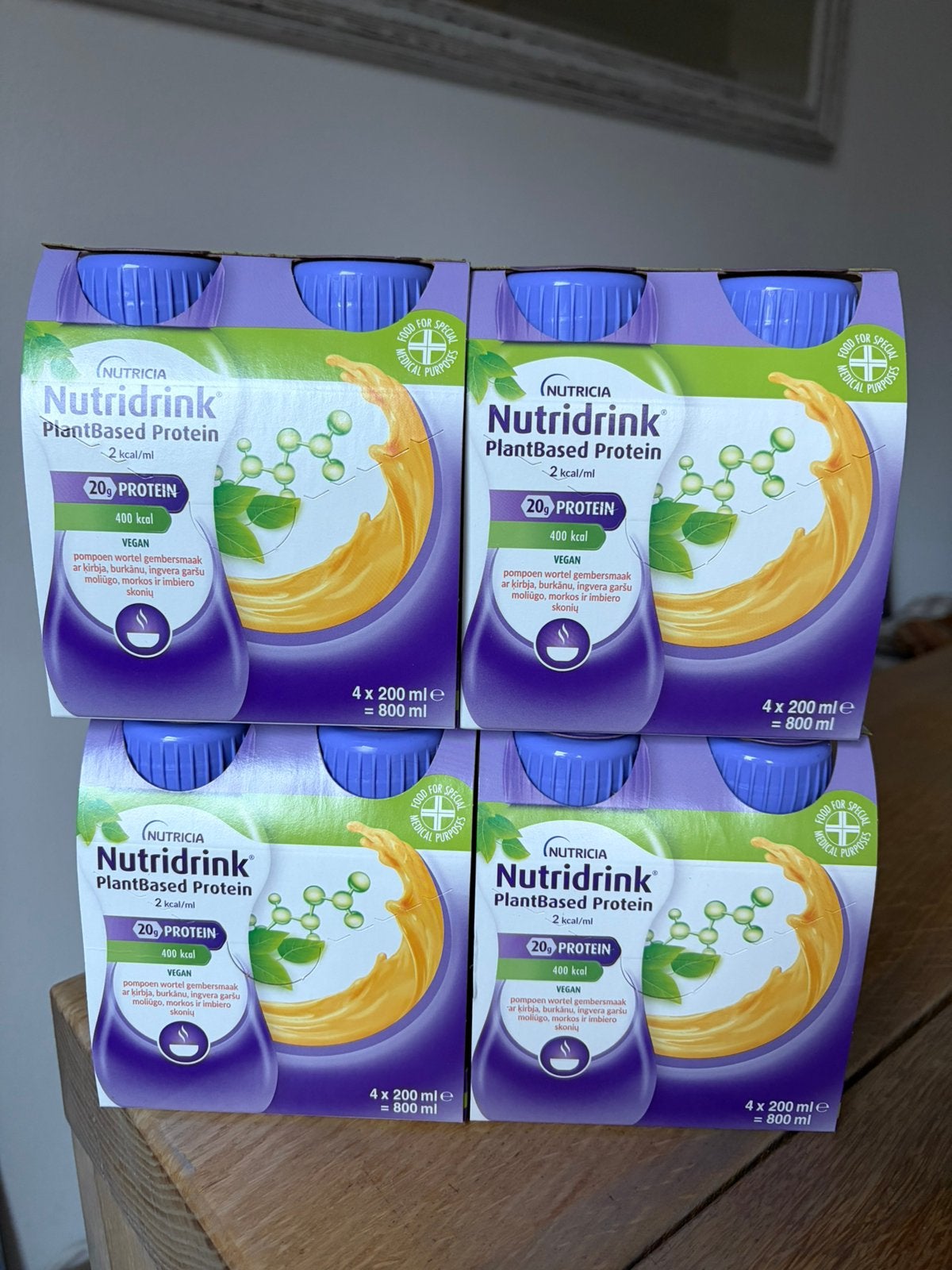 16 flesjes Nutricia eiwitdrink in de smaak pompoen/wortel/, Ophalen of Verzenden