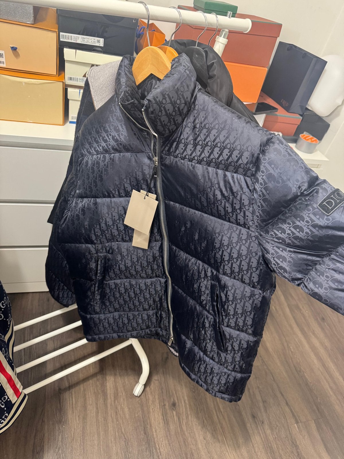 Dior Oblique Downjacket, Kleding | Heren, Ophalen of Verzenden, Nieuw, Blauw