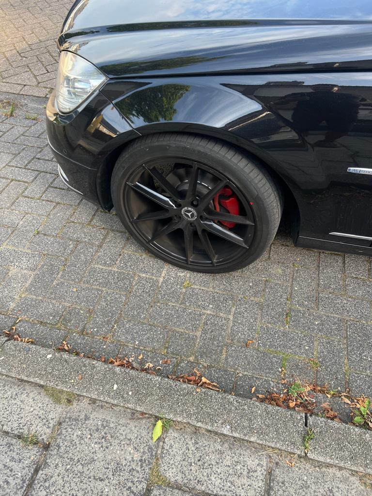 Mercedes w204  concave breedset incl banden 18 inch, Ophalen, 18 inch, Velg(en), Zomerbanden