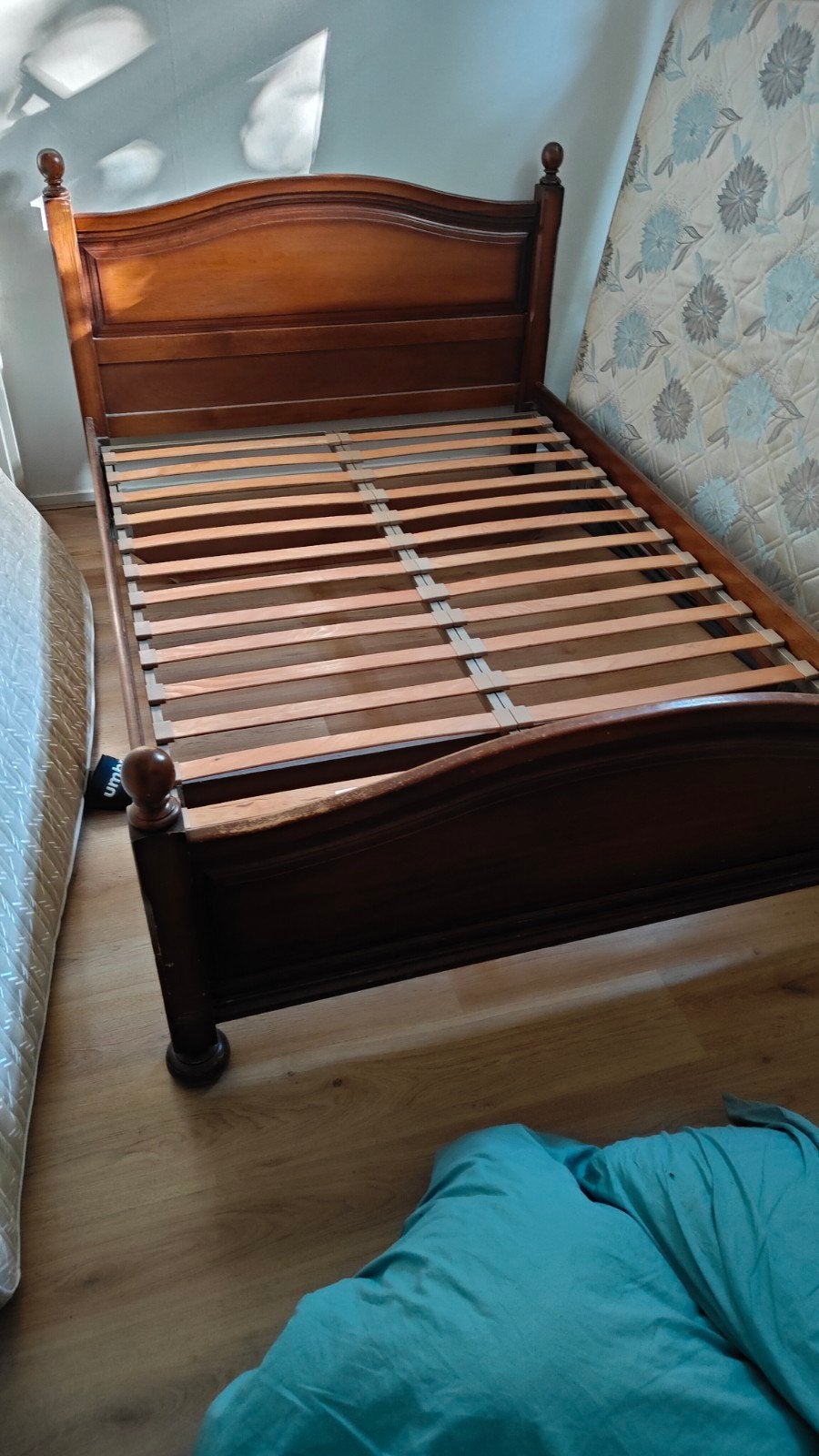 klassiek houten bed frame, Ophalen, Gebruikt, Tweepersoons, 160 cm