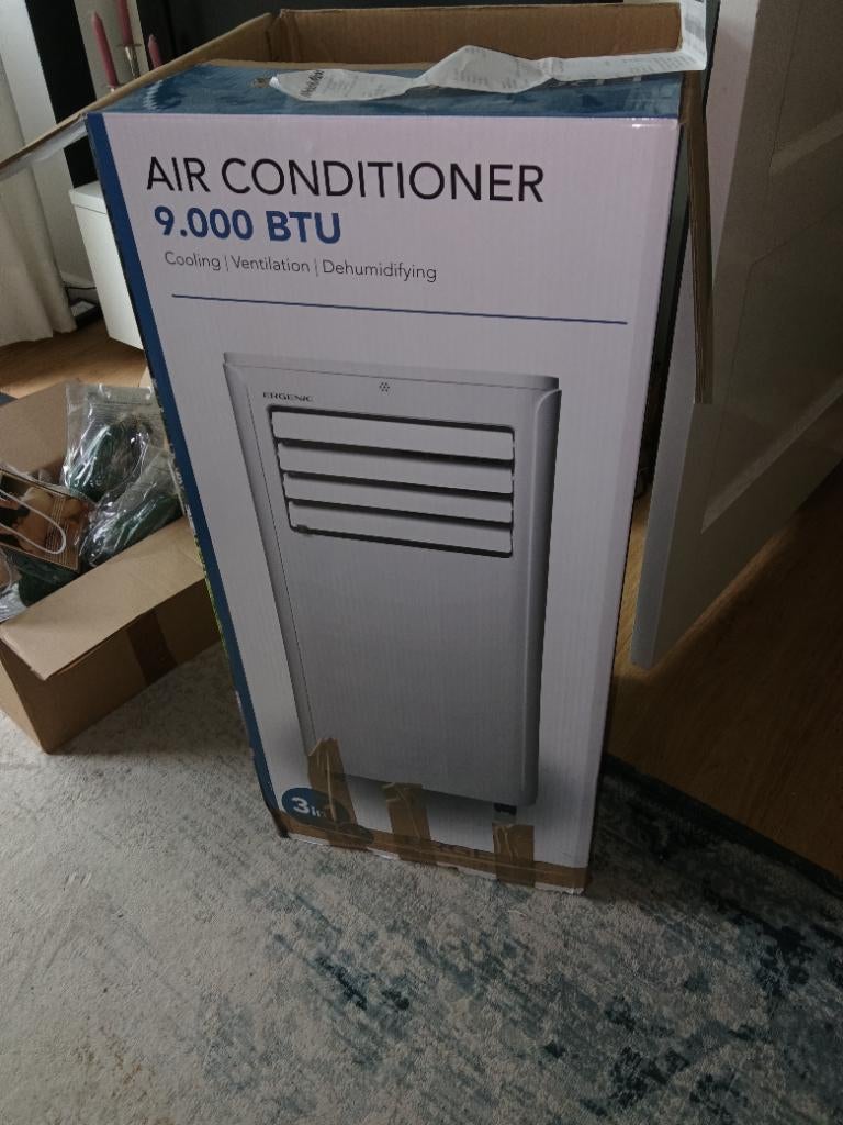 Ergenic mobiele airco 9.000 btu, Ophalen, Minder dan 60 m³, 3 snelheden of meer, Zo goed als nieuw