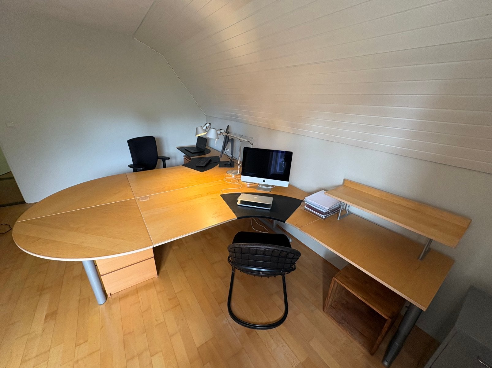 Bureau met 2 werkplekken, Ophalen, Gebruikt, Scandinavisch, Hout