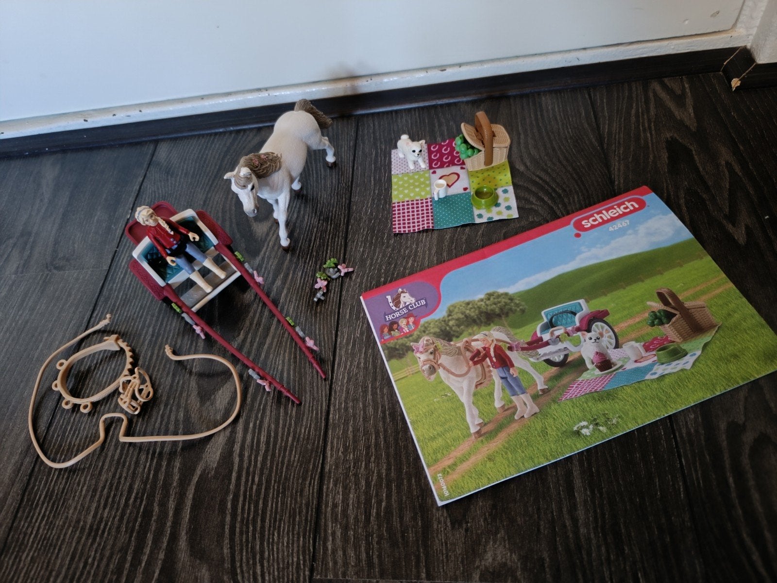Schleich Horse Club Picknickset met paard en koets, Ophalen of Verzenden, Zo goed als nieuw, Meisje