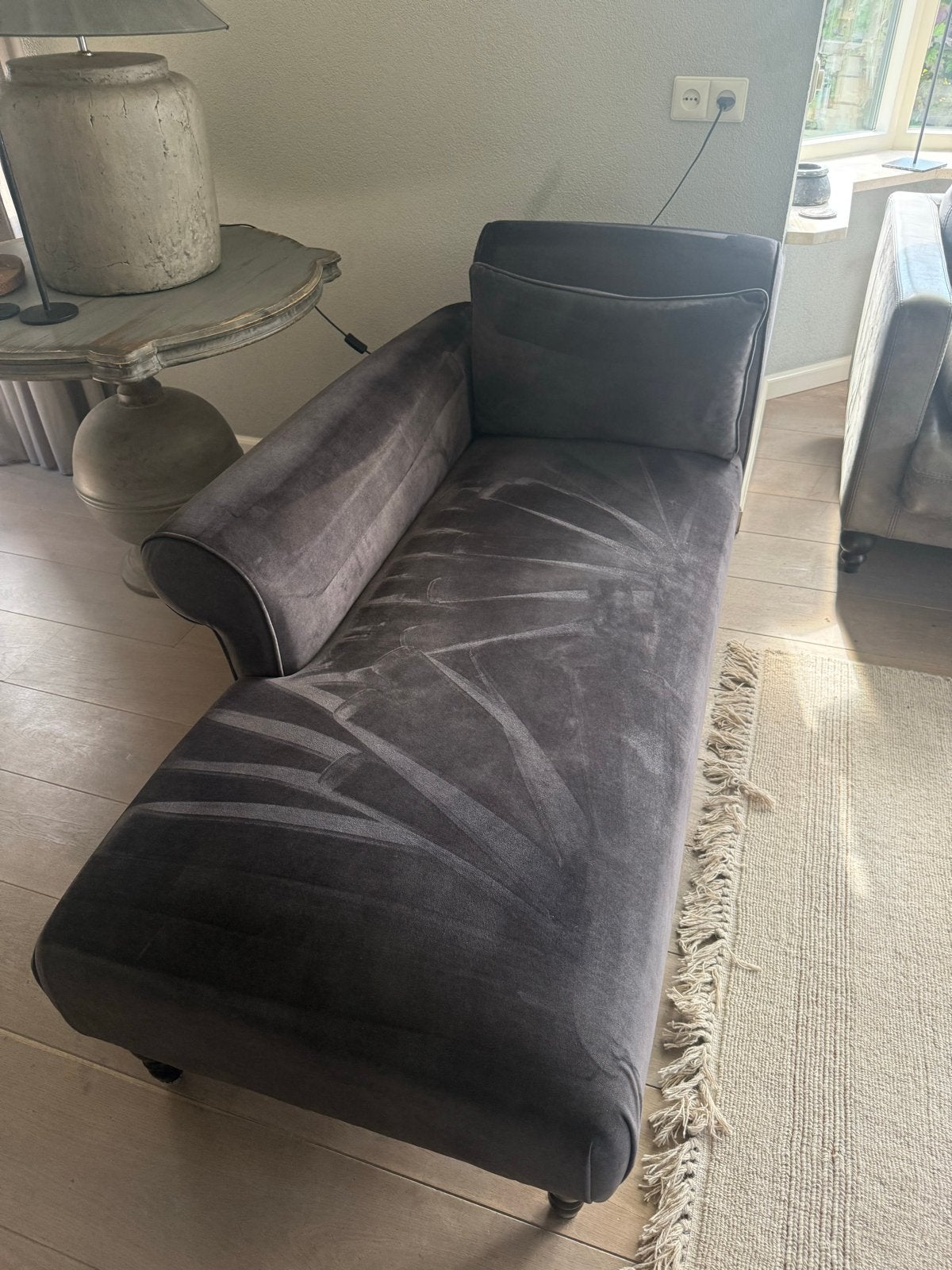 Fijne en leuke antracietkleurige sofa (bank), Ophalen, Gebruikt, Eenpersoons, Minder dan 75 cm
