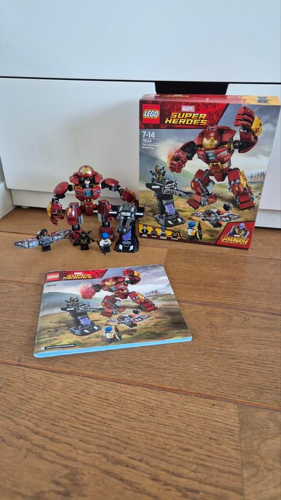 Lego The hulkbuster Smash up 76104, Ophalen, Zo goed als nieuw, Complete set, Lego