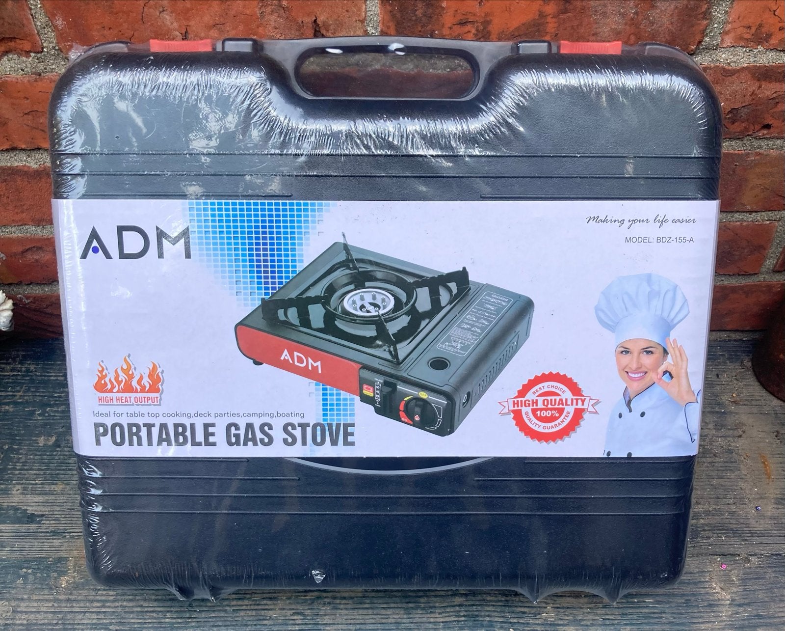 Kampeerbrander op gasbus met pannenset en ketel, Ophalen of Verzenden, Zo goed als nieuw