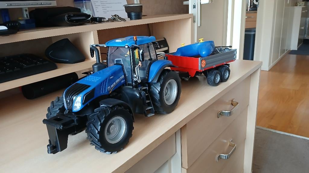 rc tractor met aanhanger 1:14, Hobby en Vrije tijd, Schaal 1:14, Zo goed als nieuw, Onderdeel, RTR (Ready to Run)