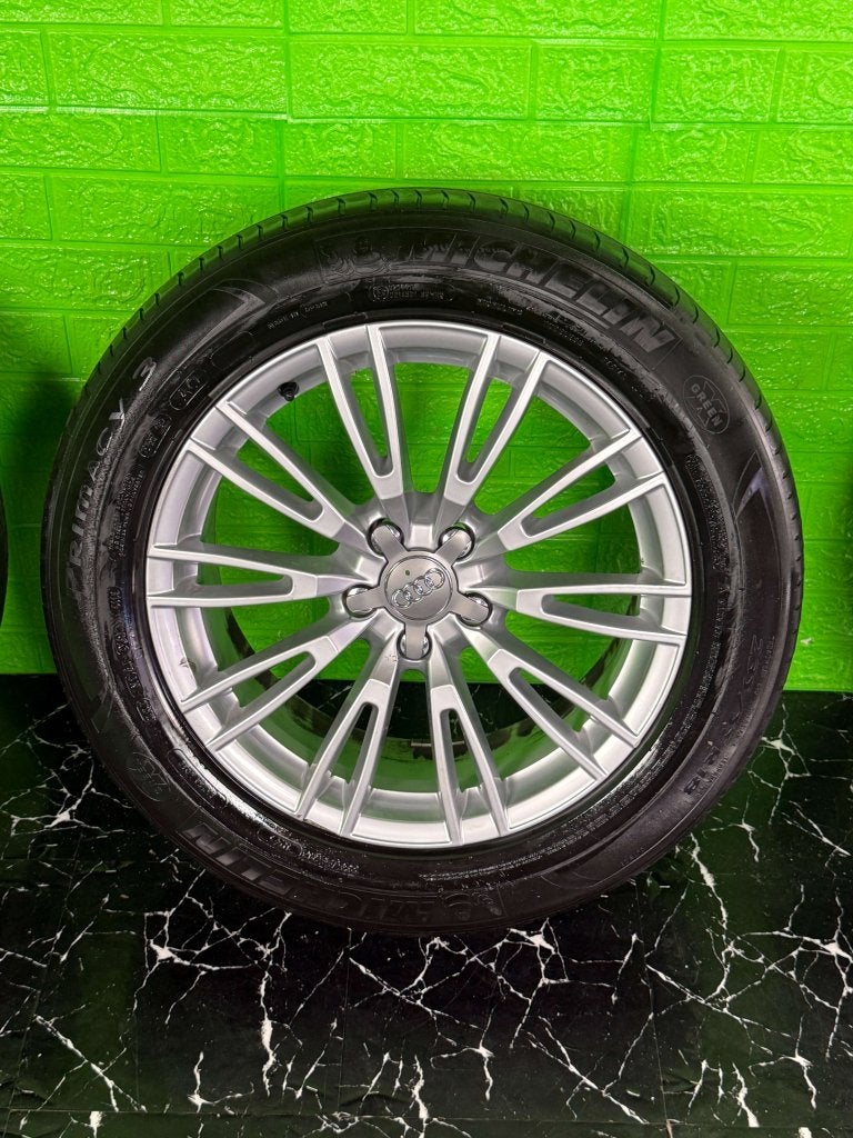 Originele Audi A8 S8 Q5 SQ5 A7 velgen 18" 5x112 zomerset, Niet ingevuld, 18 inch, Gebruikt, Banden en Velgen