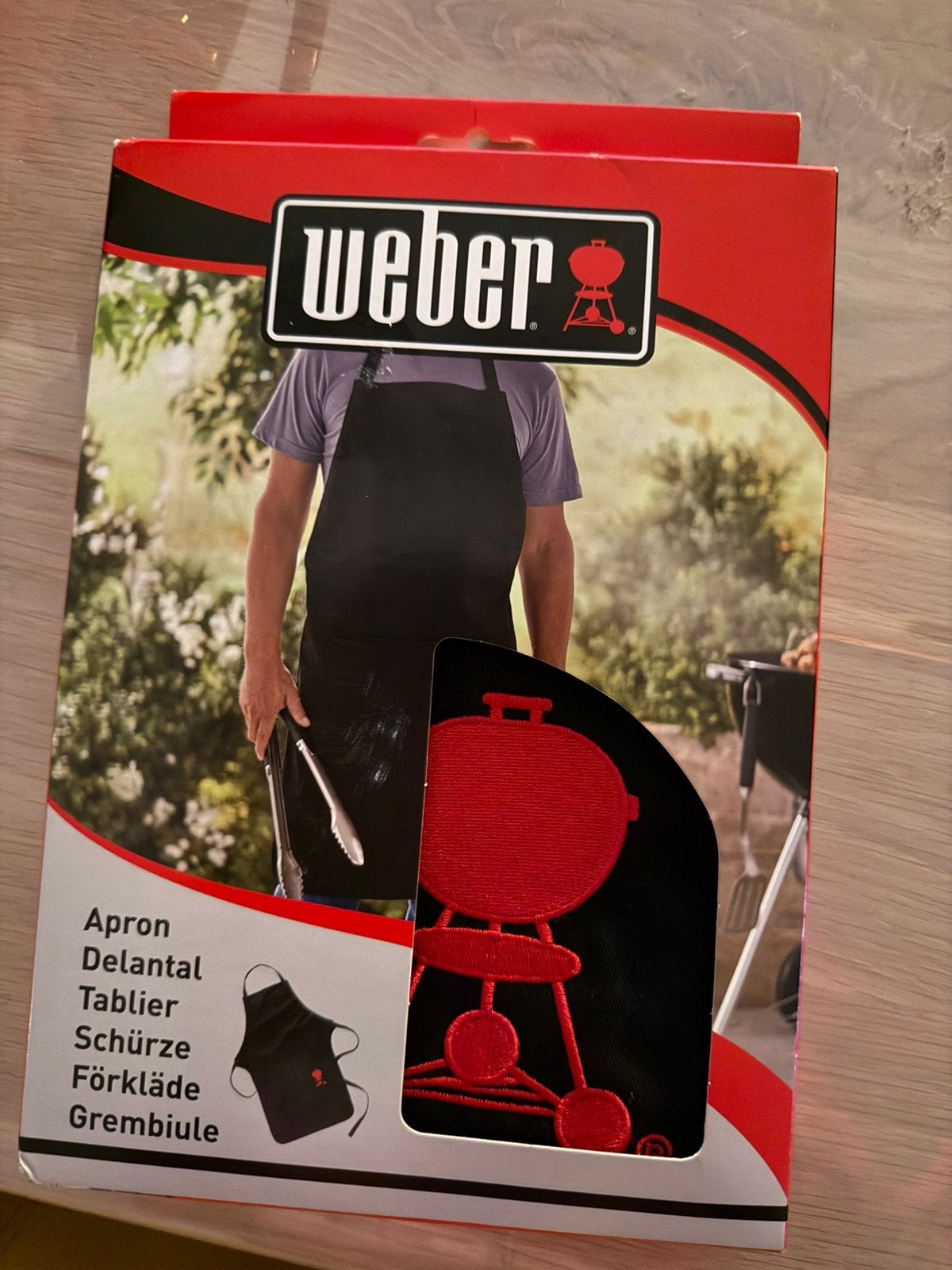 Weber schort BBQ zwart rood verstelbaar bij hals nieuw, Ophalen of Verzenden, Nieuw
